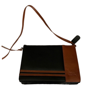 Feggi purse black brown leather shoulder bag